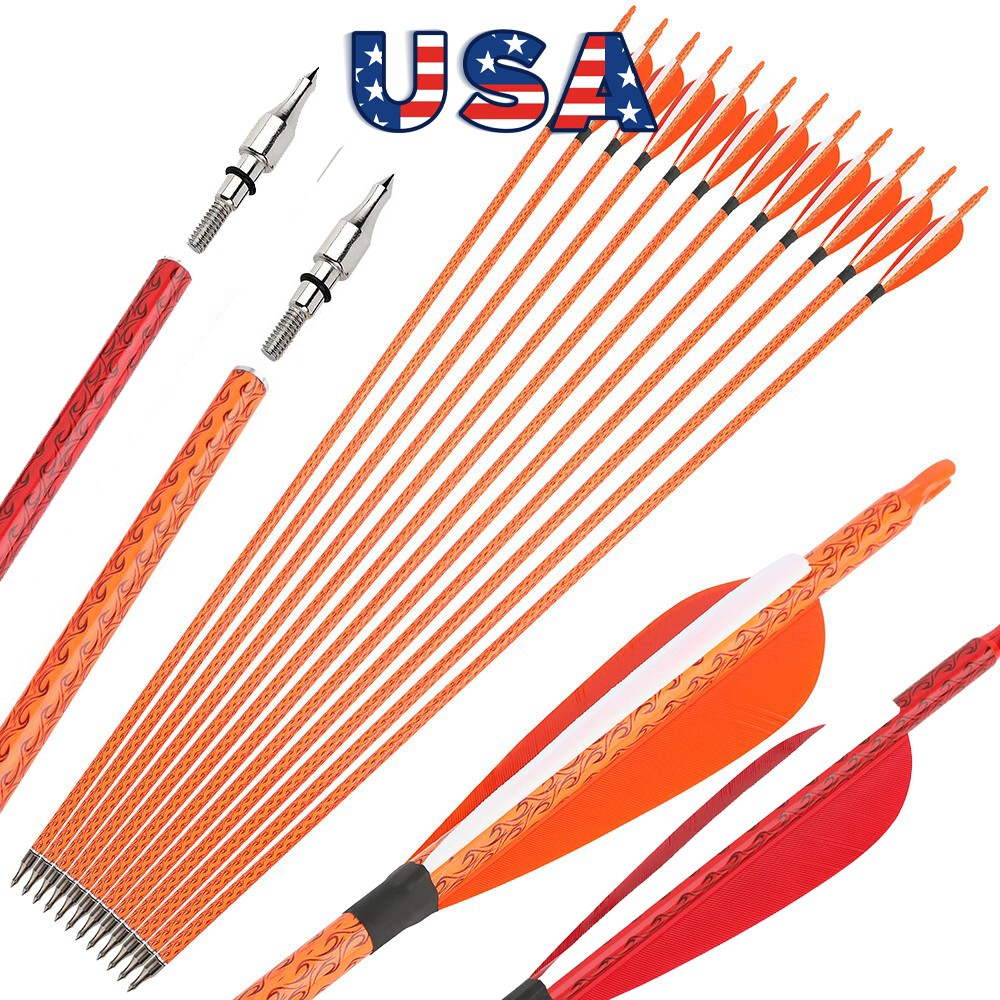Arrow Carbon Shaft - Mixed Carbon Arrows 12pcs 31.5