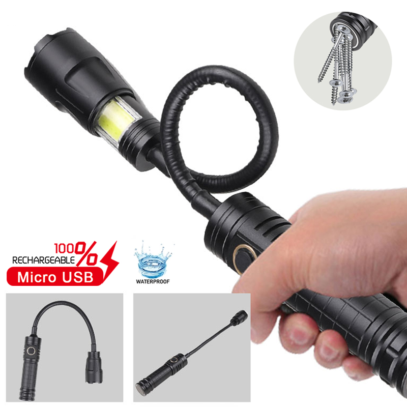 Outdoor Hunting Dogs - Flexible Telescopic Tube LED Flashlight Zoomable