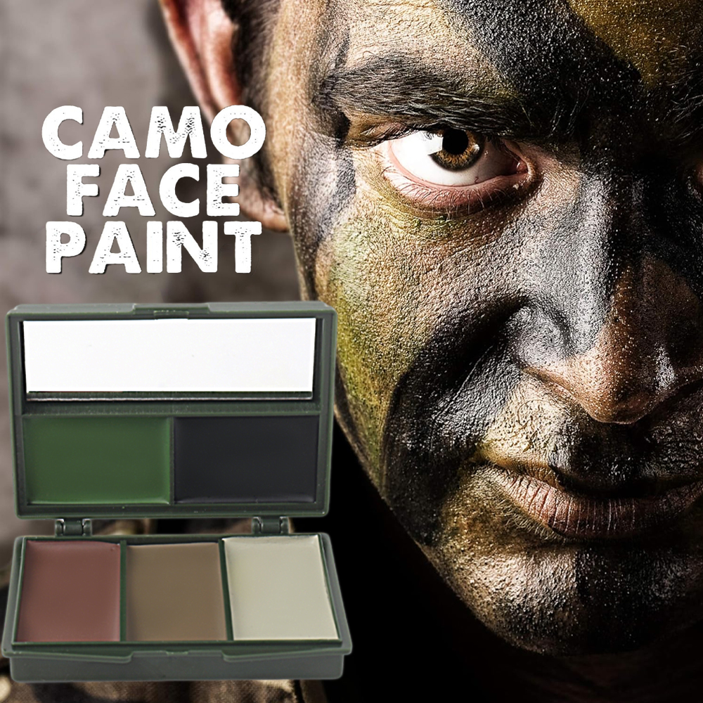 Camo Face Paint - 5-Color Camouflage, Face Painting, Camouflage Topcoat,