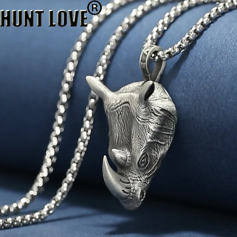 Wildman Hunting & Outdoor Polokwane Photos - 1Pcs Pure Tin Rhino Head Pendant