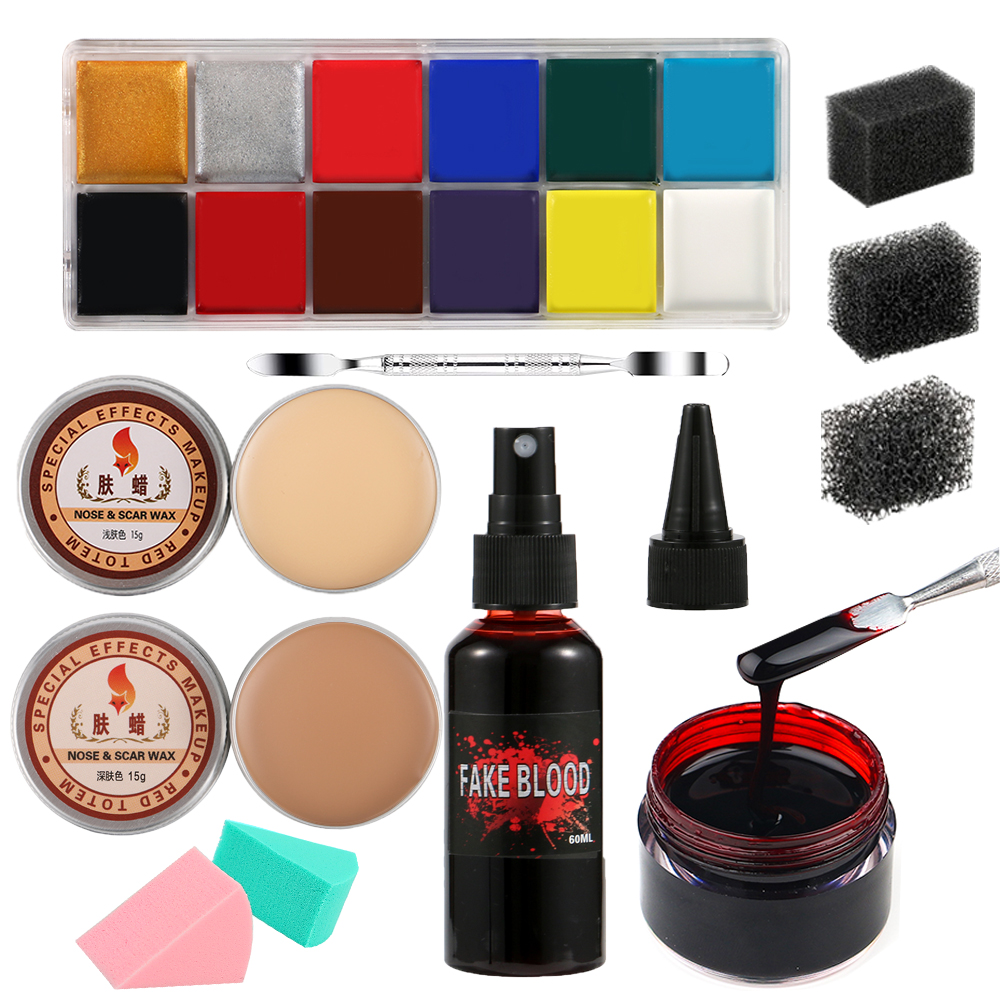 Camo Face Paint - Special Effects SFX Halloween Makeup Kit