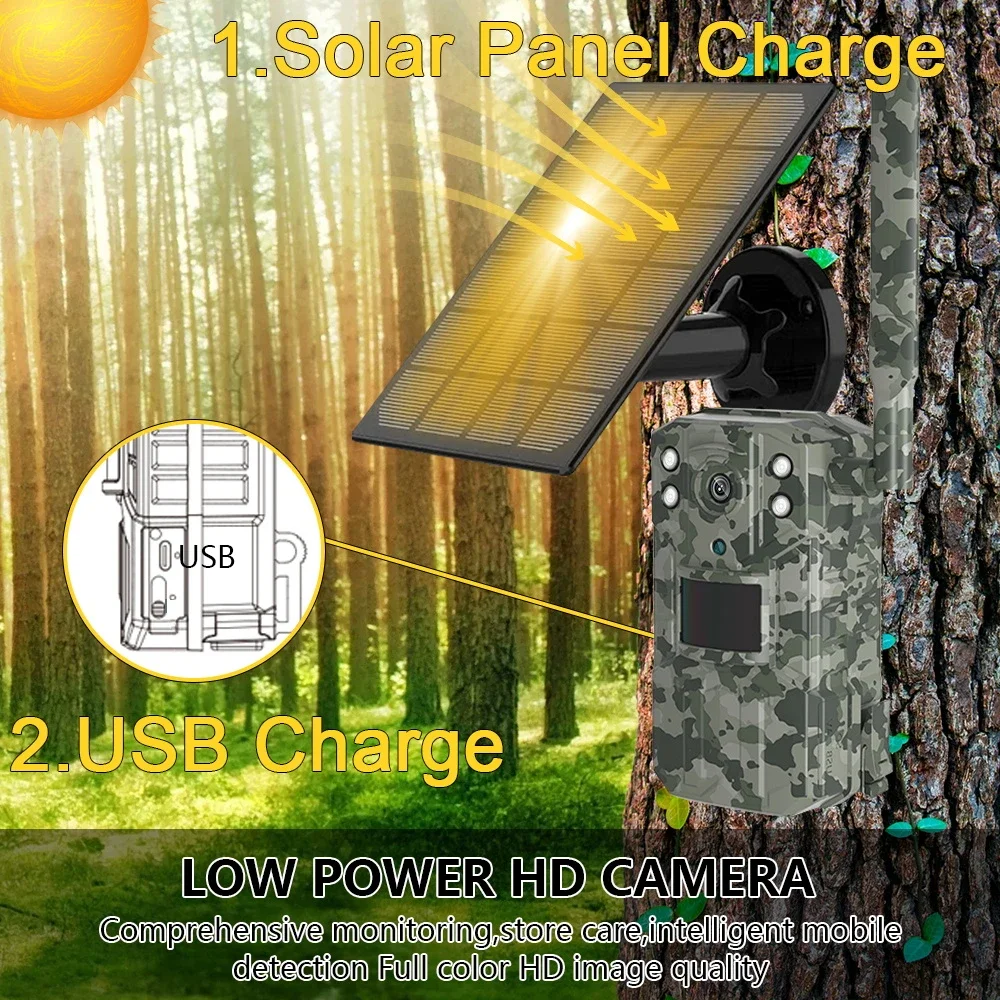 Hunting Outdoors Card - Solar Powered Hunting Trail Camera with