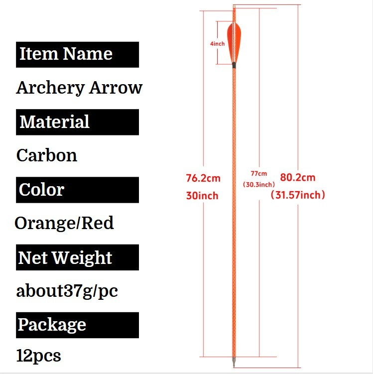 Mixed Carbon Arrows 12pcs 31.5 – Arrow Carbon Shaft Bewertung und Preis