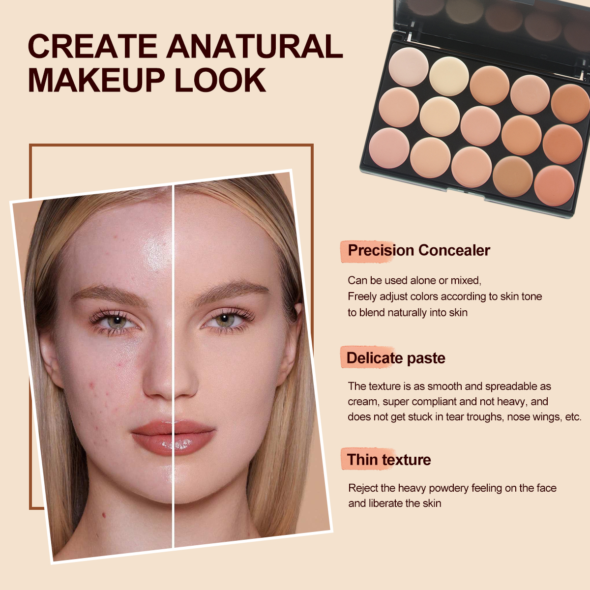 15 Colors Face Concealer Camou – Camo Face Paint Bewertung und Preis