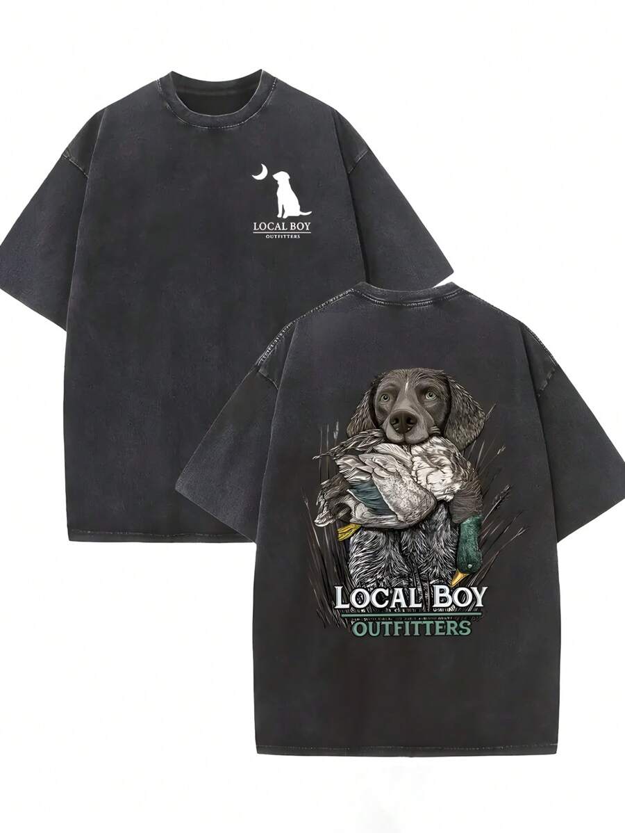 Distressed Black Tee with Hunt – Outdoor Hunting Dogs Bewertung und Preis