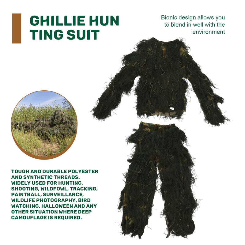 ABHS-5 In 1 Ghillie Suit,3D Ca – Hunting Outdoor Apparel Bewertung und Preis