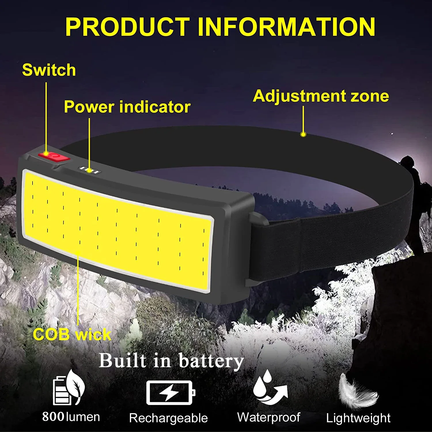 COB Portable LED Headlights Ou – Hunting Fishing Outdoor Bewertung und Preis