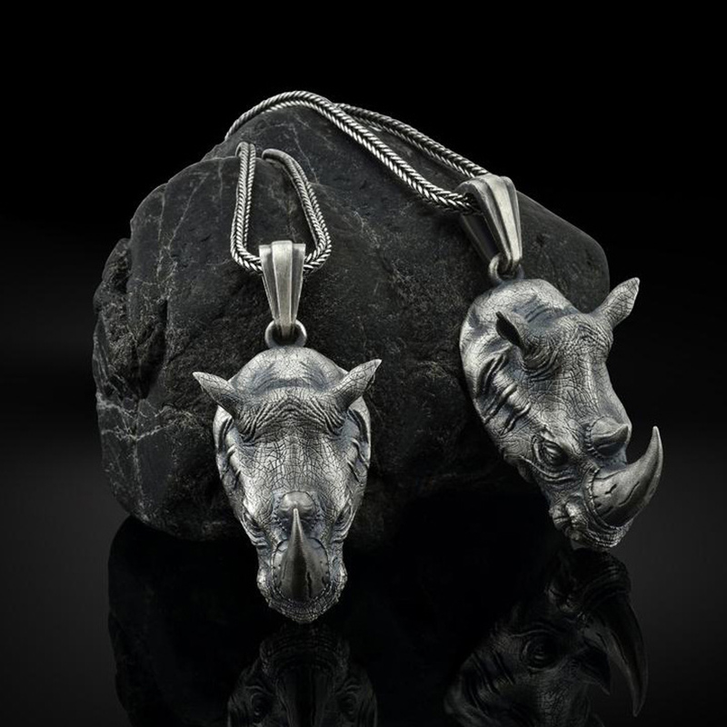 1Pcs Pure Tin Rhino Head Penda – Wildman Hunting & Outdoor Polokwane Photos Bewertung und Preis