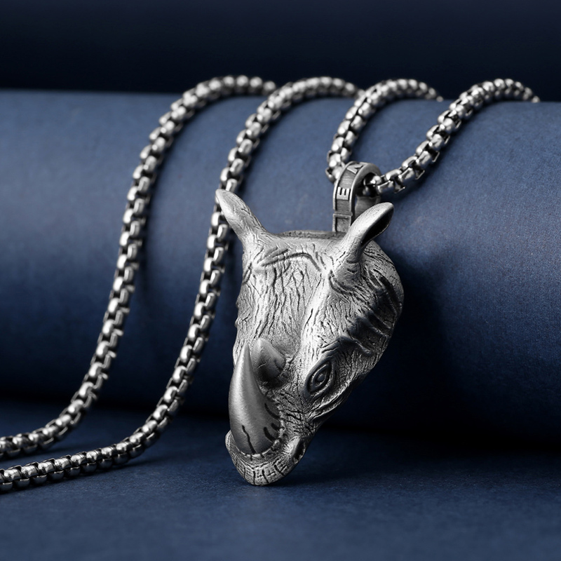1Pcs Pure Tin Rhino Head Penda – Wildman Hunting & Outdoor Polokwane Photos Bewertung und Preis