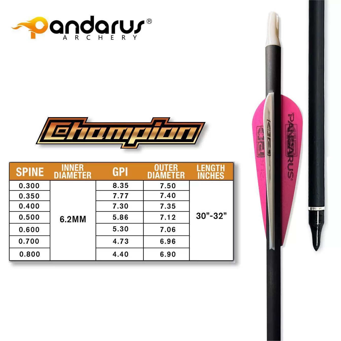 Straightness 0.001 Pandarus Ch – Arrow Carbon Shaft Bewertung und Preis